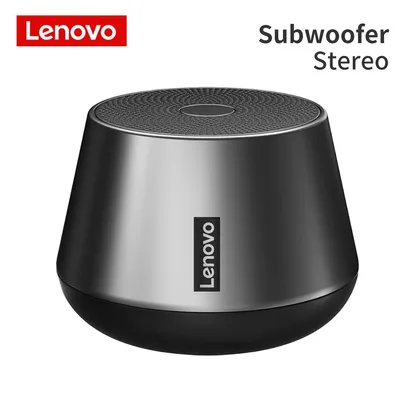 (NOVOS USUÁRIOS) Lenovo K3 Pro Alto falantes Bluetooth Sem Fio, Alto falante Portátil, Leitor de Música com Microfone, Som Estéreo HiFi, Subwoofer.