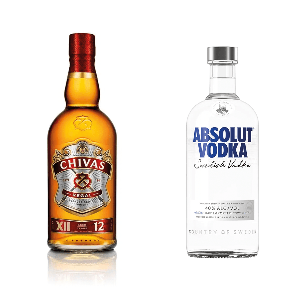Whisky Chivas Regal 12 Anos + Vodka Absolut Regular