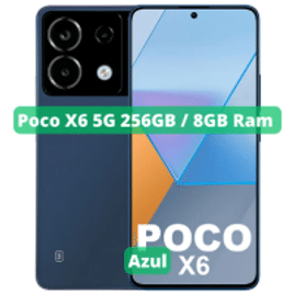 Smartphone Xiaomi PocoPhone Poco X6 5G 8GB RAM 256GB Câmera 64MP Carregador 67W- Versão Global
