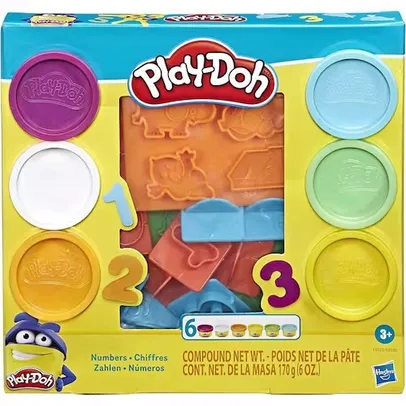 Play-Doh, Conjunto Massinha e Moldes de Números com 6 Potinhos - Hasbro
