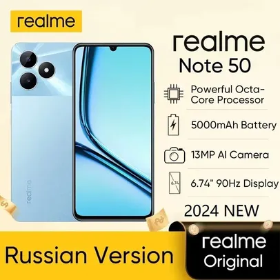 [Moedas R$ 280] Smartphone Realme Note 50 3/64GB