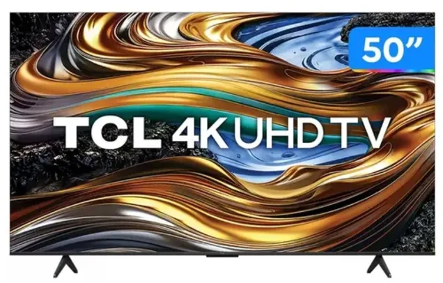Smart TV 50" 4K UHD LED TCL 50P755 Wi-Fi Bluetooth 3 HDMI 1 USB