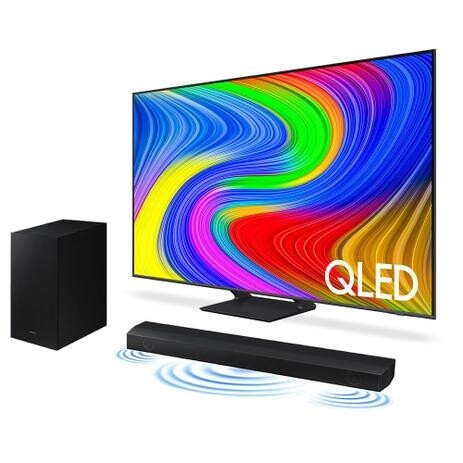 Smart TV Samsung 65" QLED 4K Q65D 2024 - QN65Q65DAGXZD + Soundbar HW-B550/ZD
