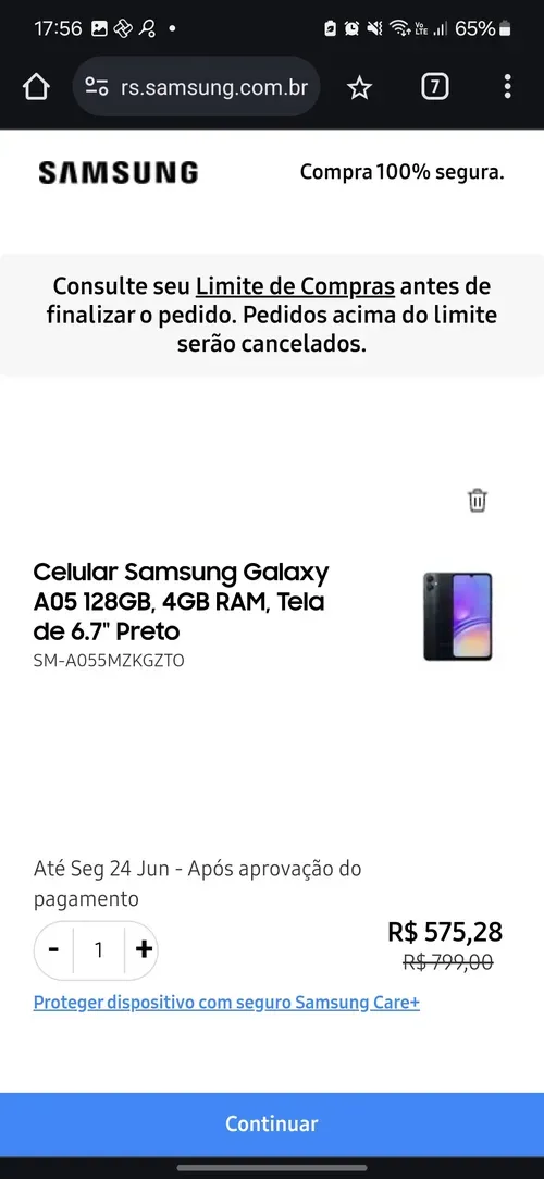 [MEMBERS] Celular Samsung Galaxy A05 128GB