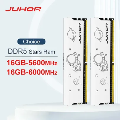 [Taxa Inclusa/Moedas - R$ 132] Memória Ram Juhor DDR5 Desktop 16GB 6000MHz