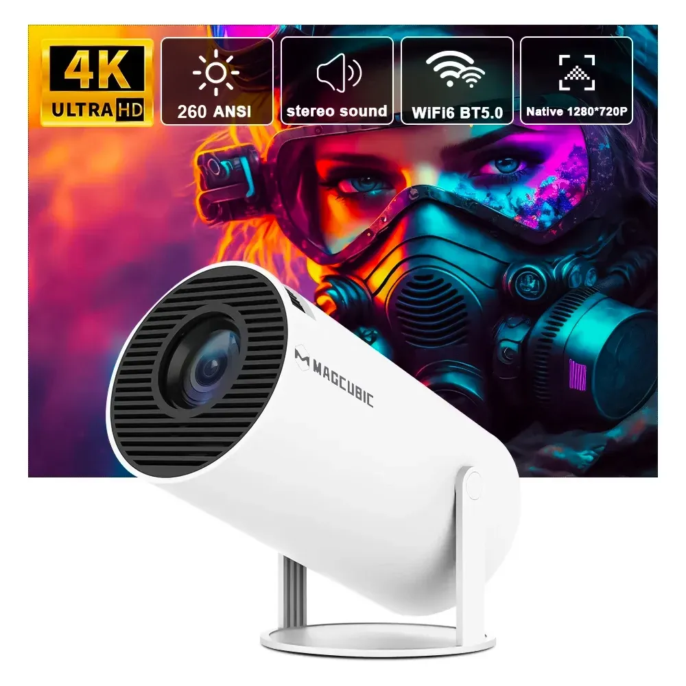[App/Moedas/Taxa inclusa] Projetor HY300 Magcubic, 1GB/8GB Android 11, Wifi 6, 200 ANSI, BT5.0