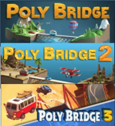 Saindo por R$ 35,07: PACOTE - Poly Bridge 1, 2 e 3! - Steam PC | Pelando