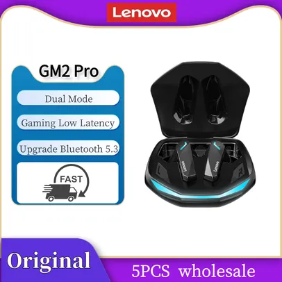 Saindo por R$ 169: 5 PEÇAS - Lenovo GM2 Pro Fone Bluetooth 5.3 (R$33 cada) | Pelando
