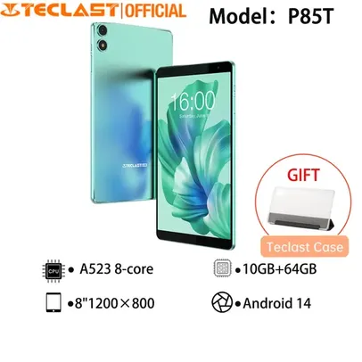 [Moedas] Tablet Teclast P85T Allwinner A523 1.8GHz 8-Core, Android 13, 8GB RAM, 64GB ROM, 8"120x800IPS, WiFi 5, BT 5.0, 5000mAh