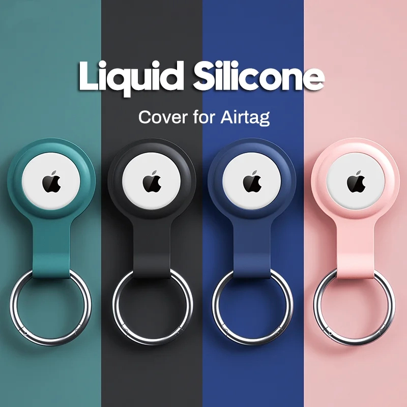 Capa para Apple Airtags Caso Silicone Líquido Escudo Protetor