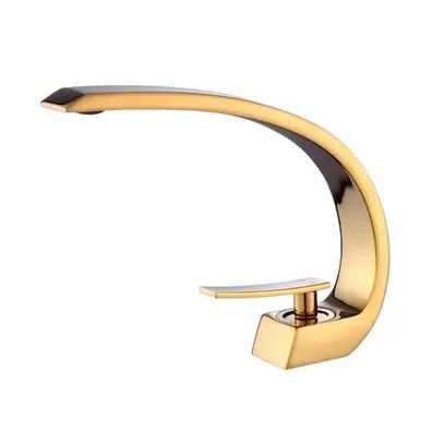 Torneira Luxo com Misturador Monocomando Dourada de Bancada Belcca TLM01D-BL