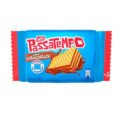 (Levando 4) Biscoito Mini Wafer Passatempo Chocolate 20 g