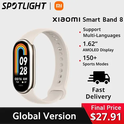 Saindo por R$ 162: [Taxa Inclusa] Xiaomi Mi Band 8 VERSÃO GLOBAL | Pelando