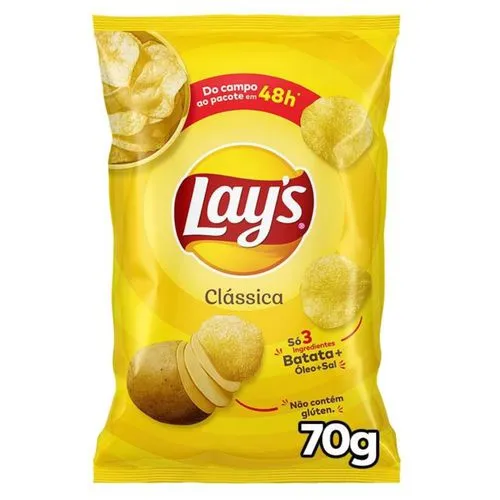 [Levando 2] Batata Frita Lisa Clássica Lays 70g