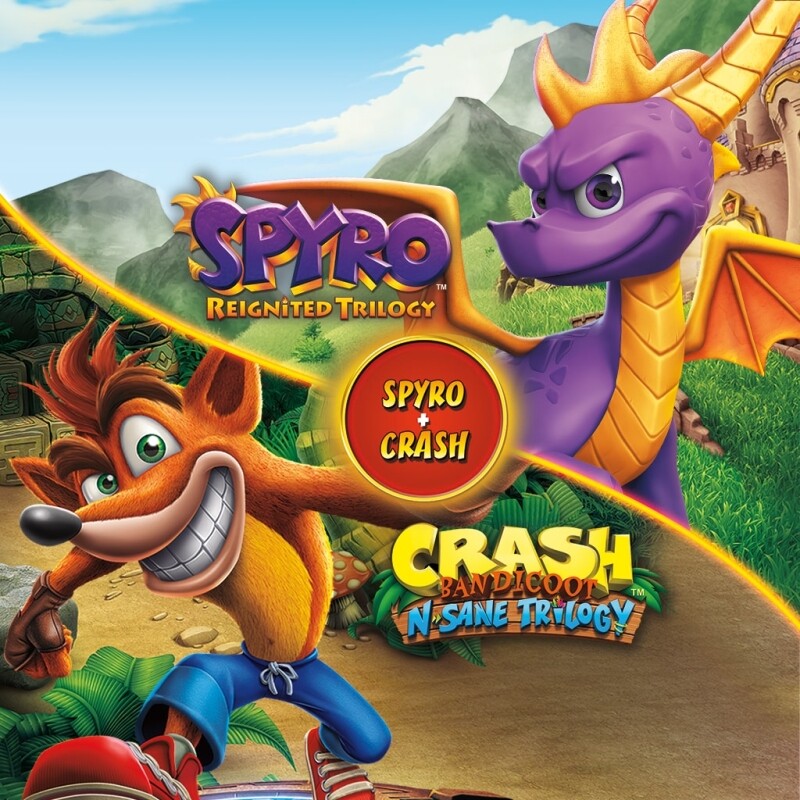 Jogo Pacote de Jogo Spyro + Crash Remastered - PS4