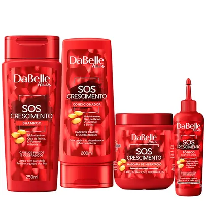 Kit DaBelle Hair SOS Crescimento - Máscara 400g (4 produtos)