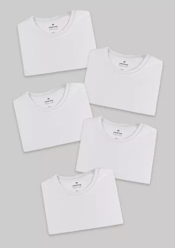 Kit Com 5 Camisetas Básicas Hering - Masculina
