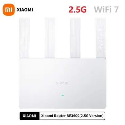[IMP. INC.+MOEDAS - R$ 156] Roteador Xiaomi BE3600 WiFi7, 2,4 GHz, 5GHz, 160Mhz, 3570Mbps, Porta Ethernet 2.5G