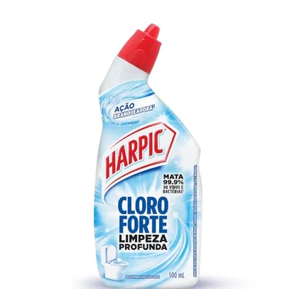 [REC / +Por- R$7] Harpic Cloro Forte - Desinfetante Líquido, 500ml