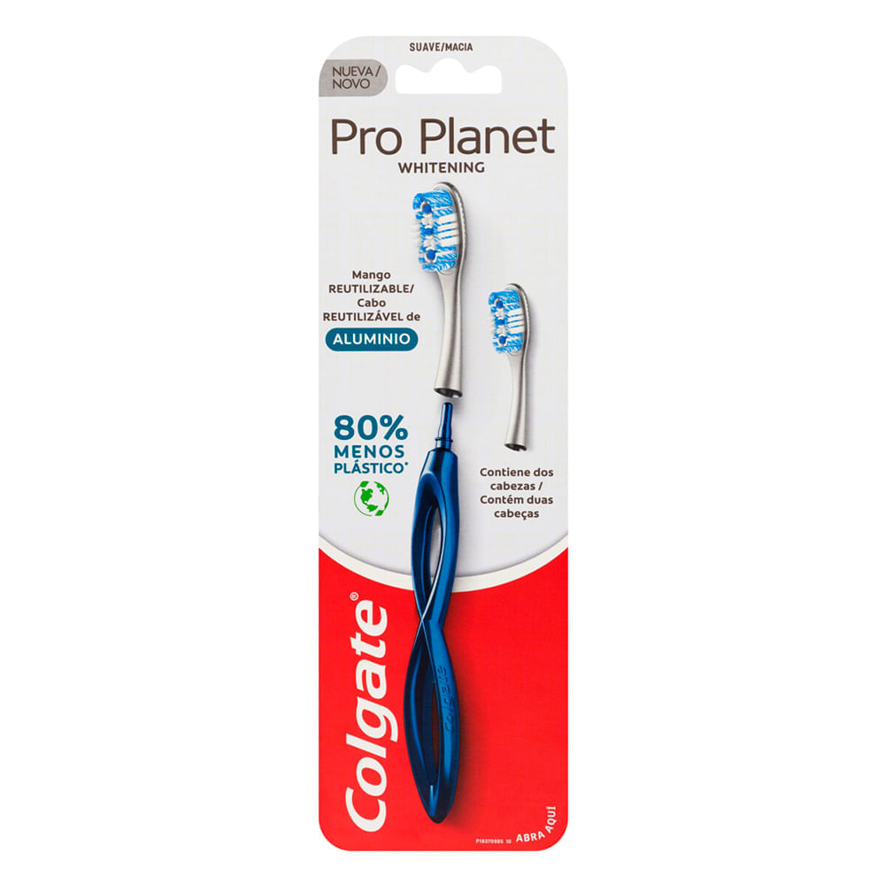 Escova Dental Colgate Pro Planet Whitening 1 unidade + Refil