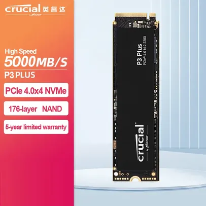 SSD P3 Plus 1TB PCIe 4.0X4, 3D, NAND, NVMe, M.2 2280, Original, Novo