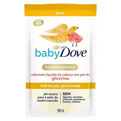 [Rec][+ por- R$7,30] Sabonete Líquido Glicerina Baby Dove Hidratação Glicerinada 180ml Refil