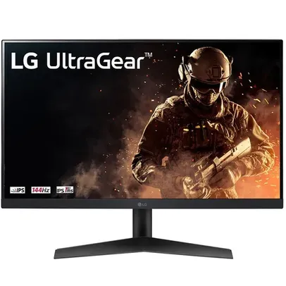 Monitor Gamer LG UltraGear 24, 144Hz, Full HD, 1ms, IPS, DisplayPort e HDMI, 99% sRGB, HDR, FreeSync Premium, VESA - 24GN60R-B.AWZM