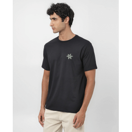 Camiseta masculina regular folhagem preta | Pool by