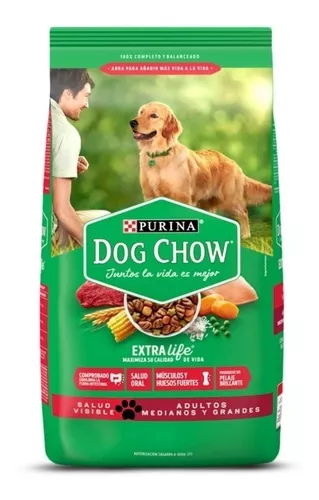 Alimento Dog Chow Salud Visible para cão adulto de raça média e grande sabor mix em sacola de 15kg
