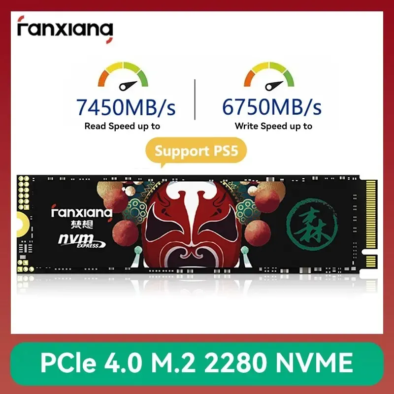 [Moedas R$ 332] SSD Fanxiang 1TB, M.2 NVMe, GEN4, 7.500MB/s