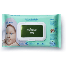 Toalha Umedecida Baby Feelclean - 100 Unidades