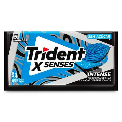 (Levando 6 unidades) Chiclete Trident XSenses Intense Sem Açúcar 8g - Embalagem com 5 unid.