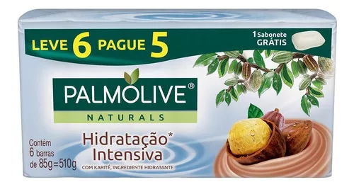 Palmolive Nutrição Intensiva Sabonete Em Barra naturals karité e vitamina e 85g com 6 unidades
