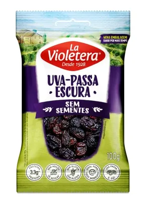 [+Por-R$3,56] La Violetera Uva-Passa Escura Sem Semente 100G