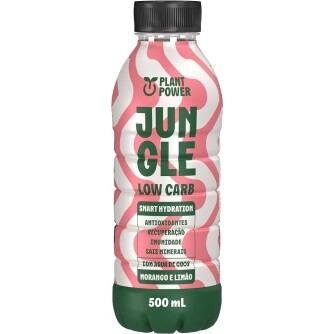 Bebida Funcinal Jungle Morango E Limão Low Carb Plant Power - 500ml