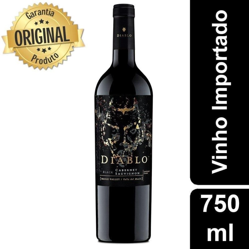 Vinho Importado Chileno Concha Y Toro Diablo Black Cabernet Sauvignon Tinto 750ml