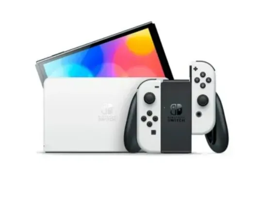 (App) Console Nintendo Switch Oled com Joy-Con, Branco - HBGSKAAA2