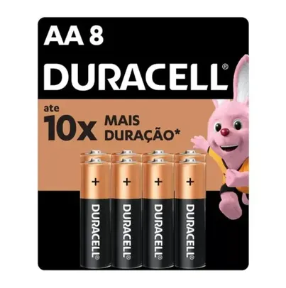 Pilha Duracell AA Alcalina 8 Unidades