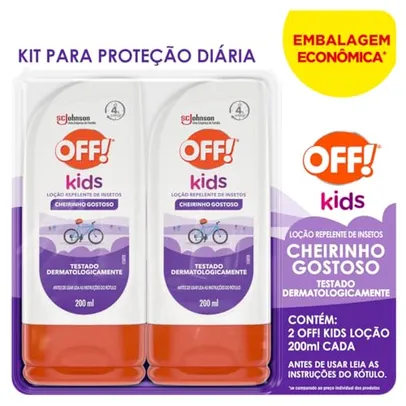 35,99 (REC) OFF! Repelente Kids Loção 2 Unidades 200ml Cada