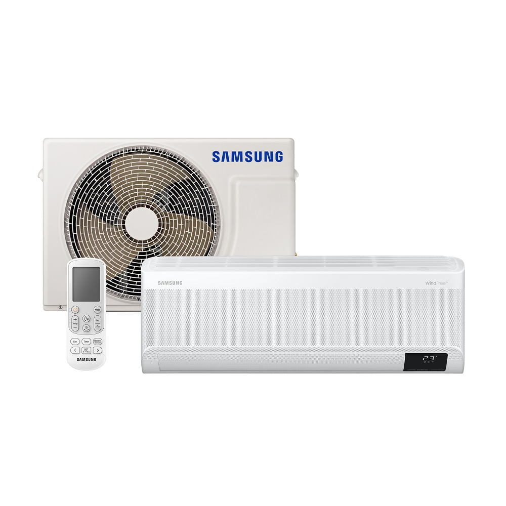 Ar-condicionado Samsung Split Inverter WindFree Pro Energy Sem Vento 9.000 BTUs Frio AR09CVFAAWKNAZ 220V