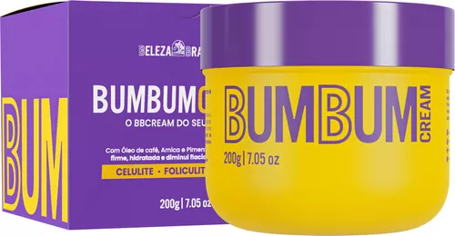 Creme Anticelulite para Corpo Beleza Brasileira Bumbum Cream 200ml