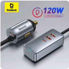 Carregador Baseus Veicular USB Tipo C 4 Portas
