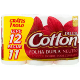 Papel Higiênico Cotton Compact 30m - 12 Rolos