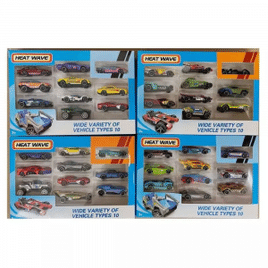 10 Peças Brinquedo Carrinho Ferro Hot Cars Miniaturas Esportivo Coleção