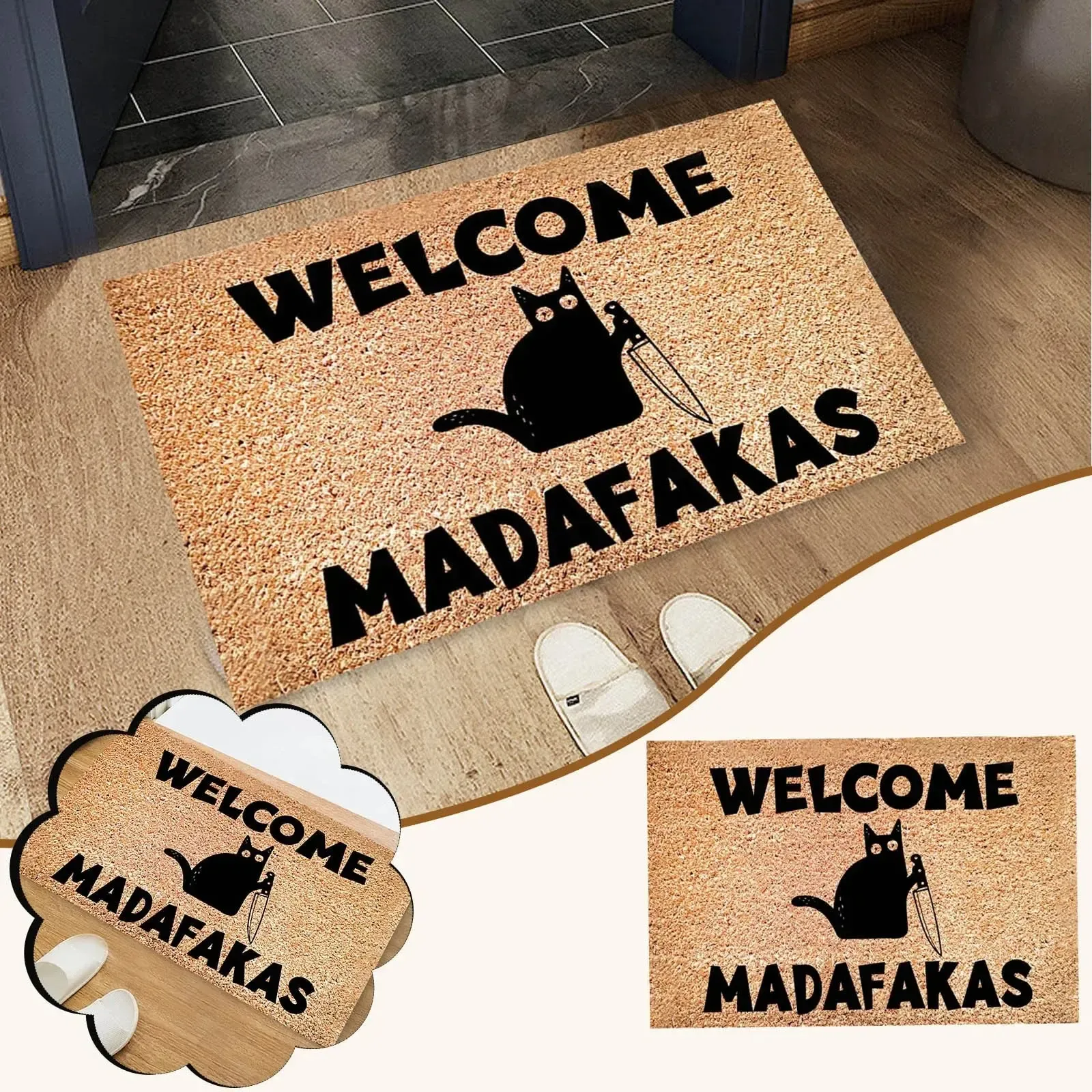 [ imposto incluso ] Tapete Bem-vindo Madafakas Capacho