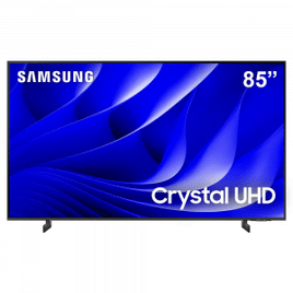Smart TV 85” 4K Samsung Crystal UHD 85DU8000 Gamig Hub AI Energy Mode Alexa built in Wi-Fi Bluetooth USB e HDMI