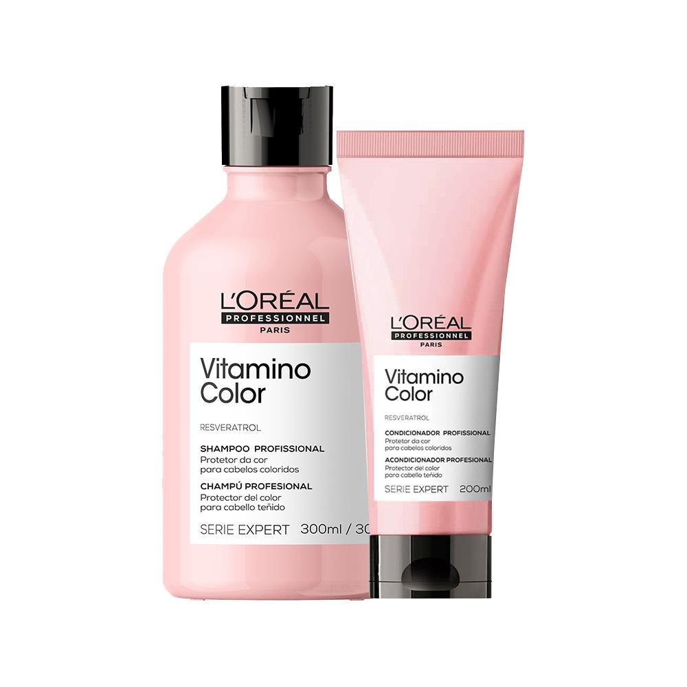 Kit Shampoo 300 ml + Condicionador 200 ml L'oréal Pro Vitamino Color