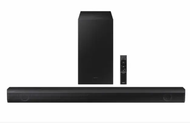 Soundbar Samsung HW-B550, com 2.1 canais, Bluetooth e Subwoofer sem fio Preto