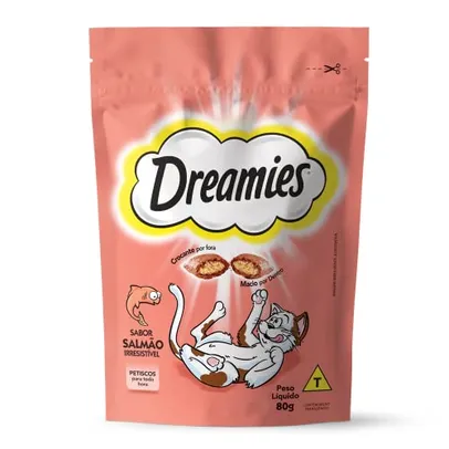 Dreamies Petisco Salmão Irresistível Gatos Adultos 80G