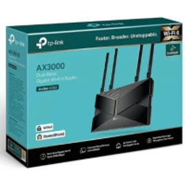 Roteador TP-LINK AX3000 WiFi 2,5 Gigabit, Dual Band Mesh, OFDMA, MU-Mimo, WPA3